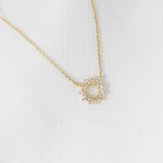 Wholesale dainty Chain Link Necklace Cubic Zirconia Star Pendant L Extender L Hy