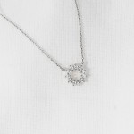 Wholesale dainty Chain Link Necklace Cubic Zirconia Star Pendant L Extender L Hy