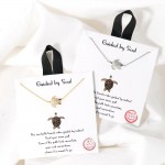 Wholesale dainty Chain Link Necklace Cubic Zirconia Sea Turtle Pendant L Extende