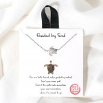 Wholesale dainty Chain Link Necklace Cubic Zirconia Sea Turtle Pendant L Extende