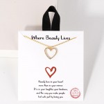 Wholesale dainty Chain Link Necklace Cubic Zirconia Heart Pendant L Extender L H