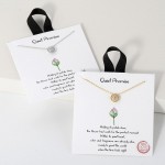 Wholesale dainty Chain Link Necklace Circular Cubic Zirconia Pendant L Extender