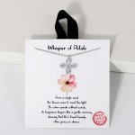 Wholesale dainty Chain Link Necklace Cubic Zirconia Flower Pendant L Extender L