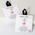 Wholesale dainty Chain Link Necklace Cubic Zirconia Flower Pendant L Extender L