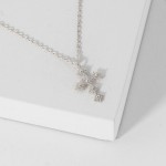 Wholesale dainty Chain Link Necklace Metal Star Studded Cross Pedant L Extender