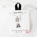 Wholesale dainty Chain Link Necklace Cross Bible Pendant L Extender L Hypoallerg