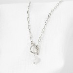 Wholesale dainty Chain Link Necklace Pearl Toggle Clasp Pendant L Extender L Hyp