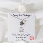 Wholesale dainty Chain Link Necklace Metal Shell Pearl Pendant L Extender L Hypo