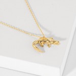 Wholesale dainty Chain Link Necklace Alligator Pendant L Extender L Hypoallergen