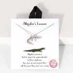 Wholesale dainty Chain Link Necklace Alligator Pendant L Extender L Hypoallergen