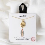 Wholesale dainty Chain Link Necklace Metal Mary Pendant L Extender L Hypoallerge