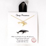 Wholesale dainty Chain Link Necklace Whale Pendant L Extender L Hypoallergenic B