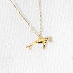 Wholesale dainty Chain Link Necklace Whale Pendant L Extender L Hypoallergenic B