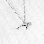 Wholesale dainty Chain Link Necklace Whale Pendant L Extender L Hypoallergenic B