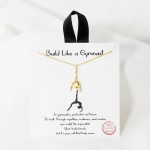 Wholesale dainty Chain Link Necklace Gymnast Pendant L Extender L Hypoallergenic