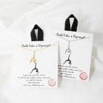 Wholesale dainty Chain Link Necklace Gymnast Pendant L Extender L Hypoallergenic