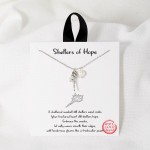 Wholesale dainty Chain Link Necklace Metal Shell Freshwater Pearl Pendants L Ext