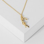 Wholesale dainty Chain Link Necklace Metal Golf Player Pendant L Extender L Hypo