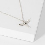 Wholesale dainty Chain Link Necklace Metal Dragonfly Pendant L Extender L Hypoal