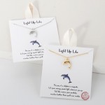 Wholesale dainty Chain Link Necklace Metal Dolphin Pendant L Extender L Hypoalle