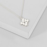 Wholesale dainty Chain Link Necklace Metal Puzzle Pieces Pendant L Extender L Hy