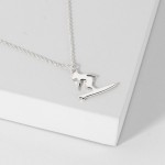 Wholesale dainty Chain Link Necklace Metal Surfer Pendant L Extender L Hypoaller