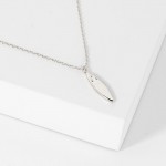 Wholesale dainty Chain Link Necklace Metal Surfboard Pendant L Extender L Hypoal