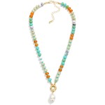 Wholesale candy Stone Beaded Necklace Baroque Pearl Toggle Clasp L Extender L