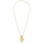 Wholesale bar Chain Link Necklace Heart Pendent Toggle Clasp L