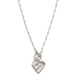 Wholesale bar Chain Link Necklace Heart Pendent Toggle Clasp L