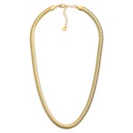 Wholesale flat Snake Chain Necklace Stainless Steel Water Resistant L Extender L