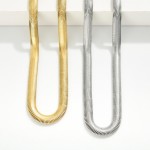 Wholesale flat Snake Chain Necklace Stainless Steel Water Resistant L Extender L