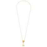 Wholesale chain Link Y Necklace Puffy Heart Details Stainless Steel Water Resist