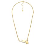 Wholesale chain Link Necklace Metal Lock Pendant Stainless Steel Water Resistant