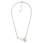 Wholesale chain Link Necklace Metal Lock Pendant Stainless Steel Water Resistant