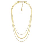 Wholesale layered Chain Link Necklace Snake Herringbone Chains Stainless Steel W