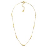 Wholesale chain Link Necklace Metal Layered Square Bead Stations Stainless Steel