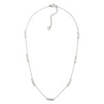 Wholesale chain Link Necklace Metal Layered Square Bead Stations Stainless Steel