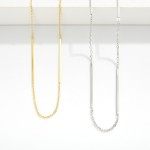 Wholesale chain Link Necklace Metal Bar Stations Stainless Steel Water Resistant