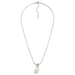 Wholesale snake Chain Necklace Pearl Pendant Stainless Steel Water Resistant L E