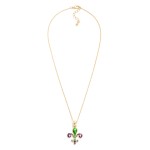 Wholesale chain Link Necklace Enamle Fleur De Lis Pendent L Extender L