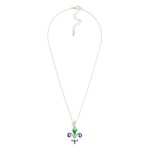 Wholesale chain Link Necklace Enamle Fleur De Lis Pendent L Extender L