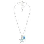 Wholesale chain Link Necklace Acetate Starfish Stone Pendants L Extender L