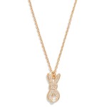 Wholesale chain Link Necklace Pave Rhinestone Easter Bunny Pendant L Extender L