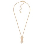 Wholesale chain Link Necklace Pave Rhinestone Easter Bunny Pendant L Extender L