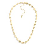 Wholesale metal Bead Tube Beaded Necklace L Extender L