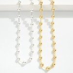 Wholesale metal Bead Tube Beaded Necklace L Extender L