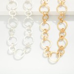 Wholesale matte Metal Circle Chain Link Necklace L Extender L