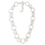 Wholesale matte Metal Circle Chain Link Necklace L Extender L