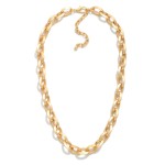 Wholesale matte Metal Chain Link Necklace L Extender L